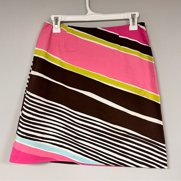 Trina Turk Dresses & Skirts - Trina Turk Colorful Retro Striped cotton / spandex  Side zipper, Mini Skirt , 2